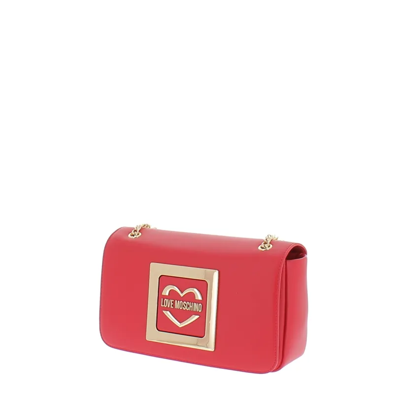 Love Moschino Clutch-Tasche mit Überschlag, rot 2