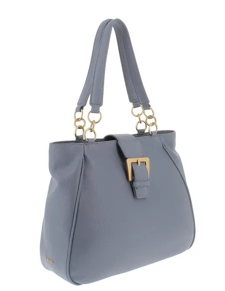 Liu Jo shopping bag with zip fastener, blue stone