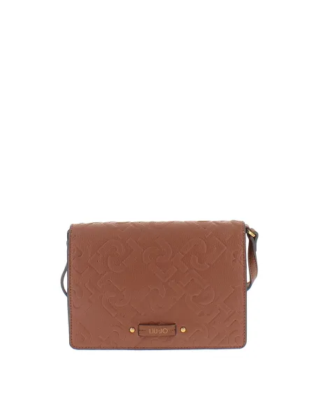 Borsa a tracolla Liu Jo con chiusura con pattina, marrone