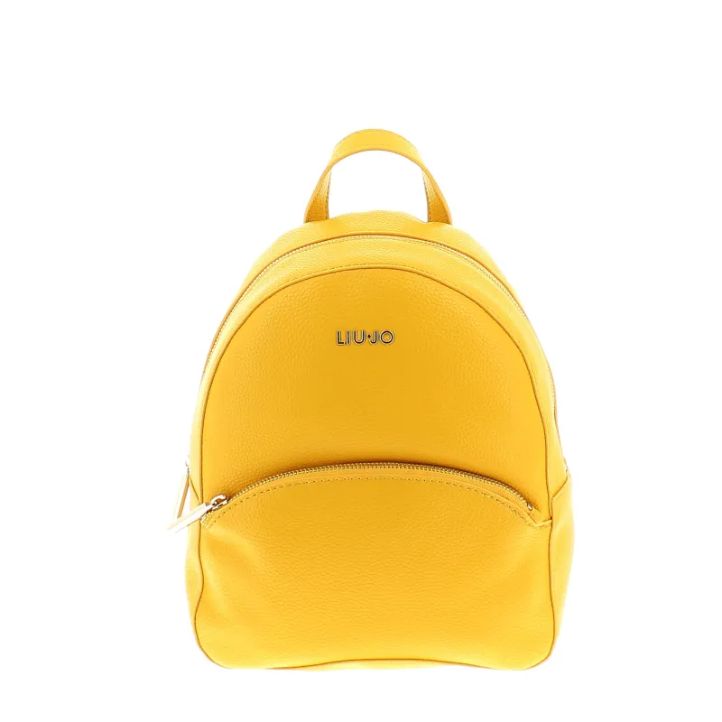 Liu Jo women's backpack with front zipped pocket, yellow