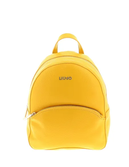 Liu Jo women's backpack with front zipped pocket, yellow