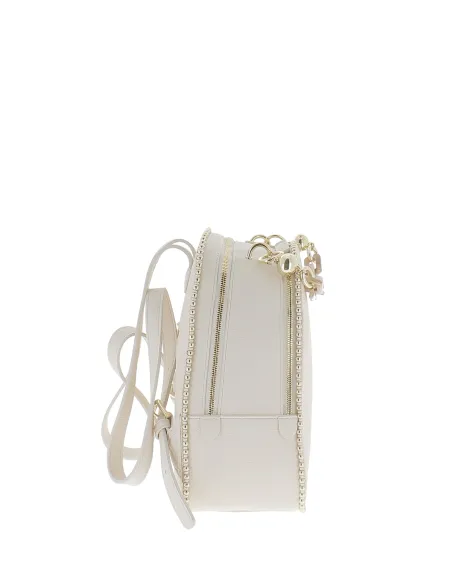 Braccialini Chain Women's backpack with two compartments, beige