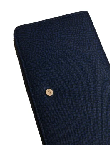 Portafogli Large con zip Borbonese blu