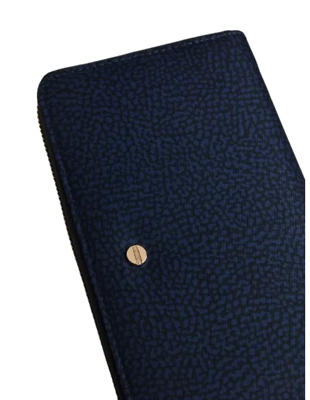 Portafogli Large con zip Borbonese blu