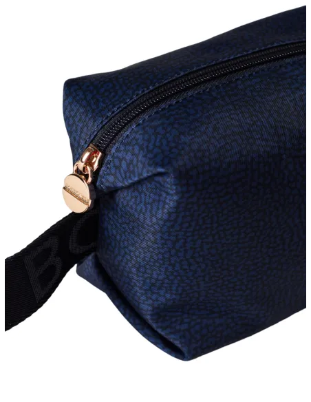 Borbonese Cosmetic case with side handle blue