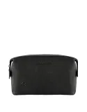 Piquadro Black Square Leder-Beautycase schwarz