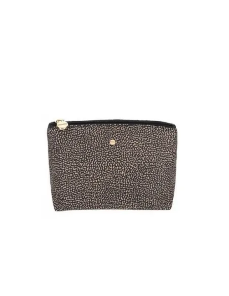 Borbonese Kleine Kosmetiktasche OP Natur-Schwarz