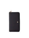 Borbonese Large zipped women's wallet dark black