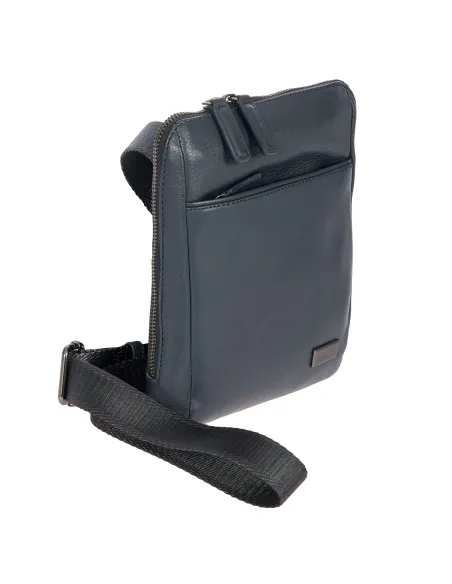 Borsello in pelle piccolo Brics Torino, blu