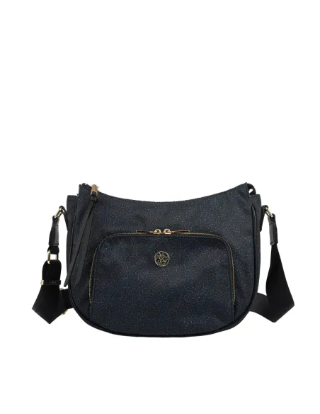 Borsa donna a tracolla con tasca frontale Ynot Cloud, nera