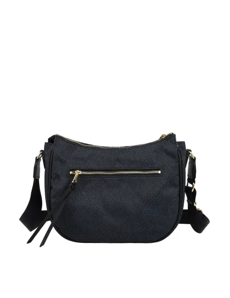 Borsa donna a tracolla con tasca frontale Ynot Cloud, nera