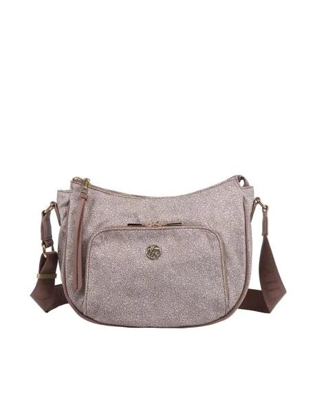 Ynot Damen Umhängetasche mit Fronttasche, rose