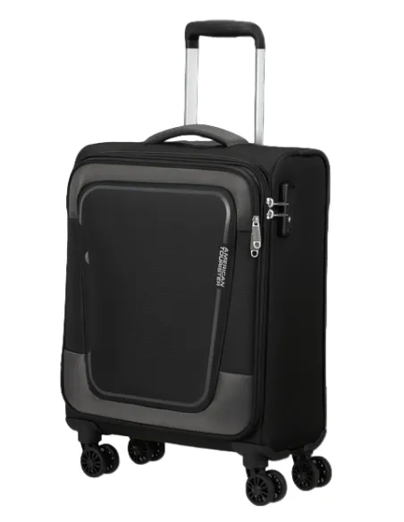 Erweiterbarer Kabinentrolley American Tourister Pulsonic, Asphalt Black