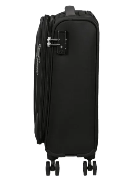 American Tourister Pulsonic expandable cabin trolley, Asphalt Black
