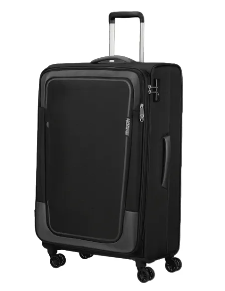 Trolley grande espandibile American Tourister Pulsonic, Asphalt Black