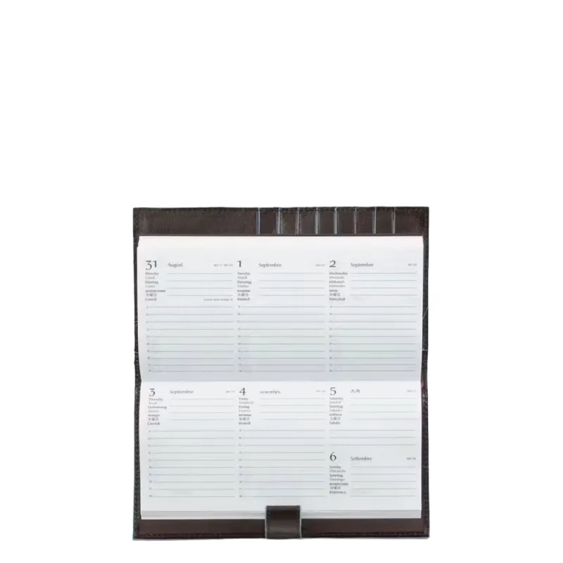 Piquadro Blue Square, Slim leather pocket diary