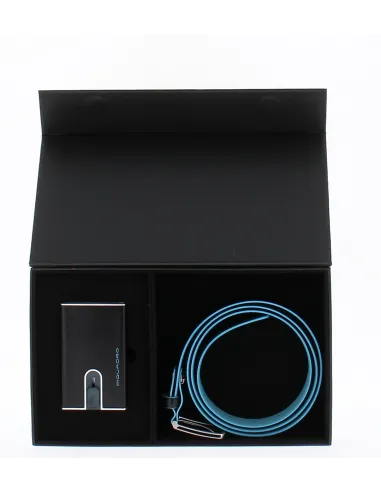 Gift box with men's belt and credit...