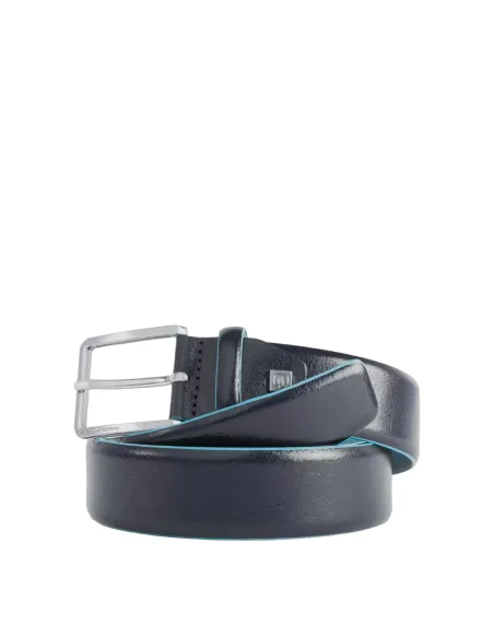 Box mit Gürtel und Kreditkartenhalter mit Schiebesystem Blue Square, blau