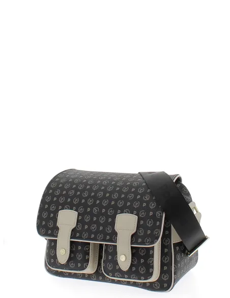 Pollini Heritage Medium Reporter bag, black-ivory