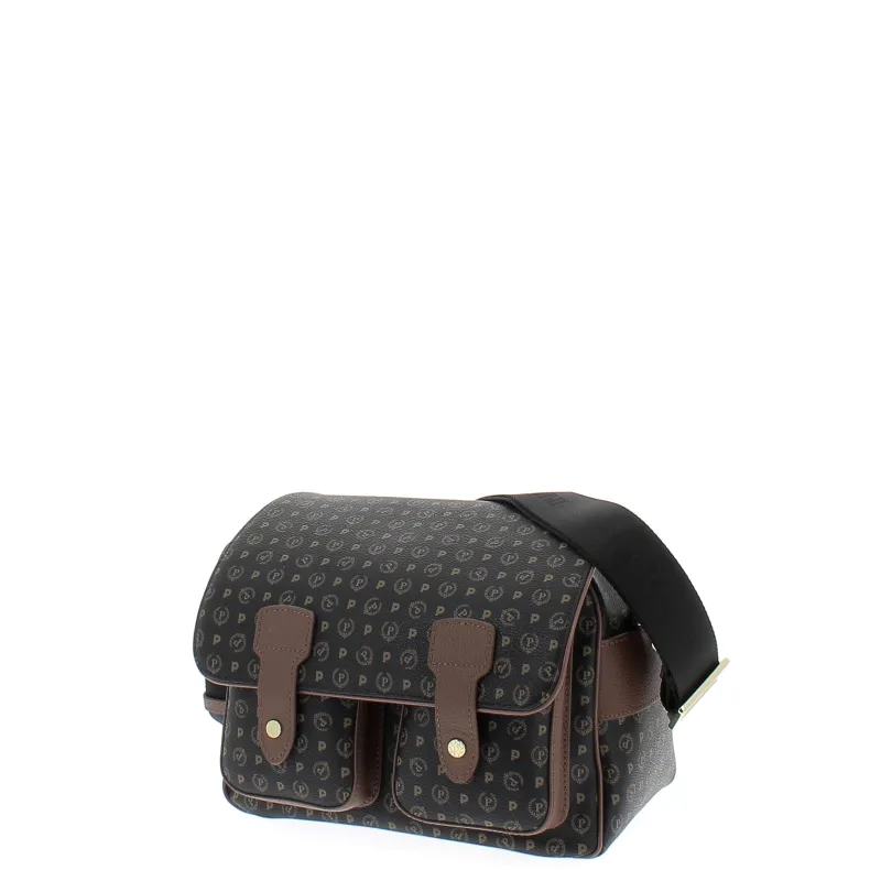 Pollini heritage Women's small reporter bag, black-brown 2