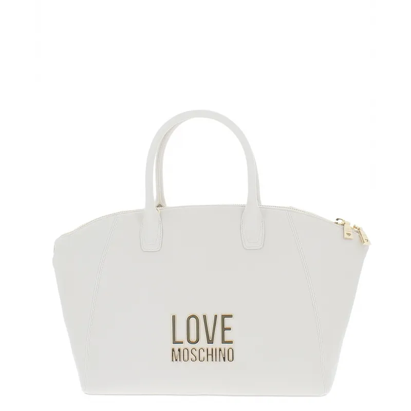 Borsa donna a mano Love Moschino, avorio