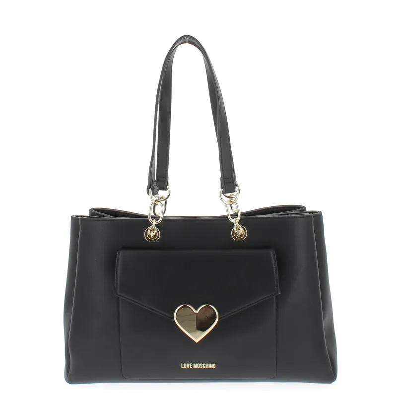 Love Moschino women's shopping bag with three...