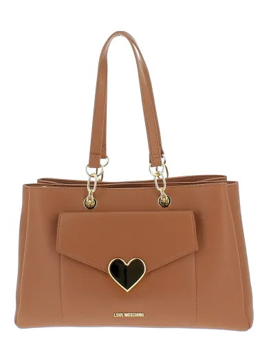 Borsa shopping Love Moschino, cammello