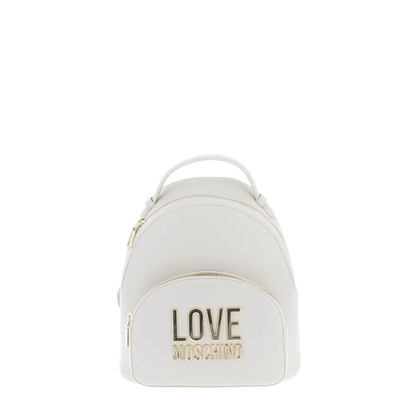 Love Moschino medium women's backpack, ivory