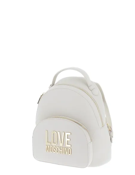 Love Moschino medium women's backpack, ivory