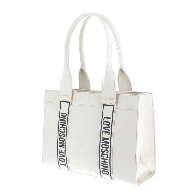 Love Moschino Damen-Einkaufstasche, elfenbeinfarben mit... 2