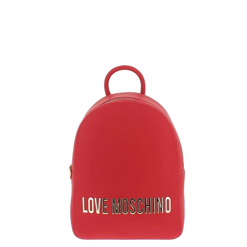 Love Moschino women's backpack with zip fastener, red