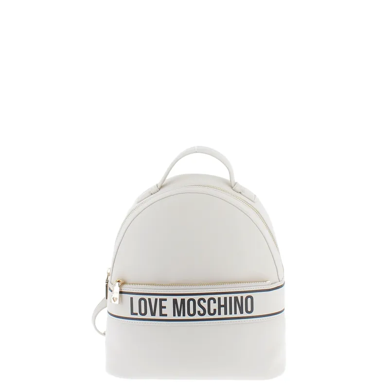 Love Moschino kleiner Damen-Rucksack, elfenbeinfarben mit...