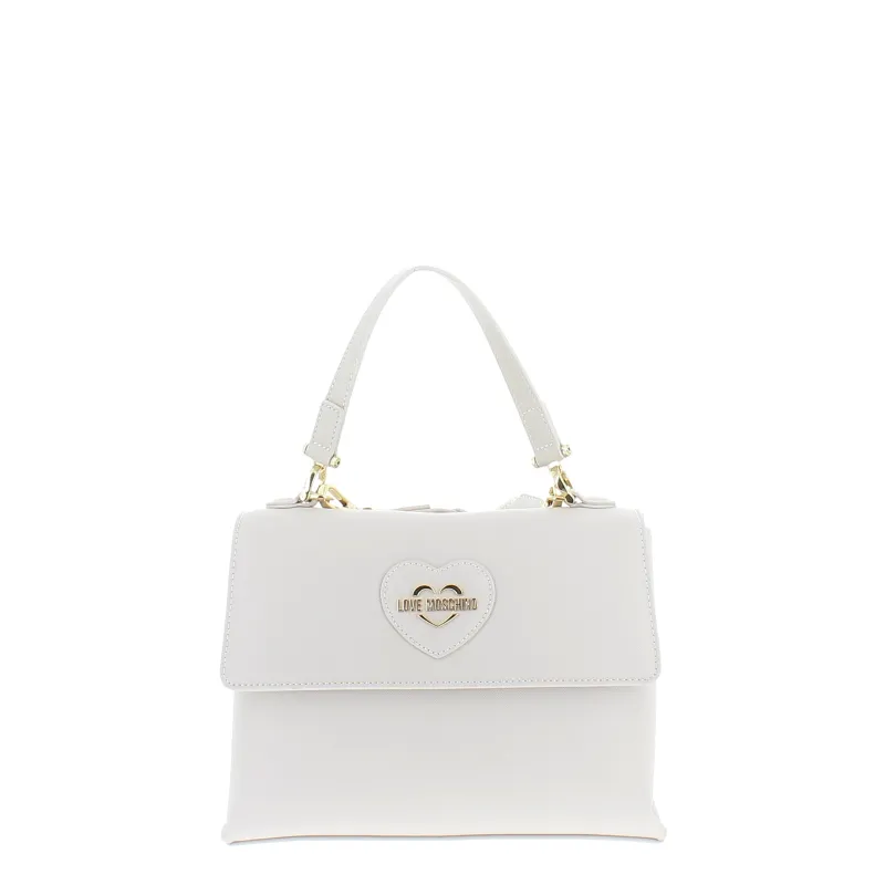 Borsa donna con un manico e pattina Love Moschino, avorio