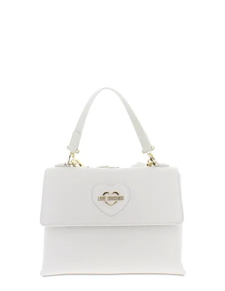Love Moschino women's bag with top handle, ivory