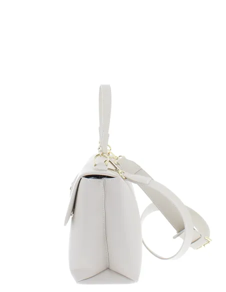 Love Moschino women's bag with top handle, ivory