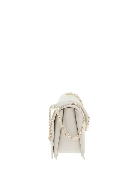 Borsa donna con tracolla in catena Love Moschino, avorio