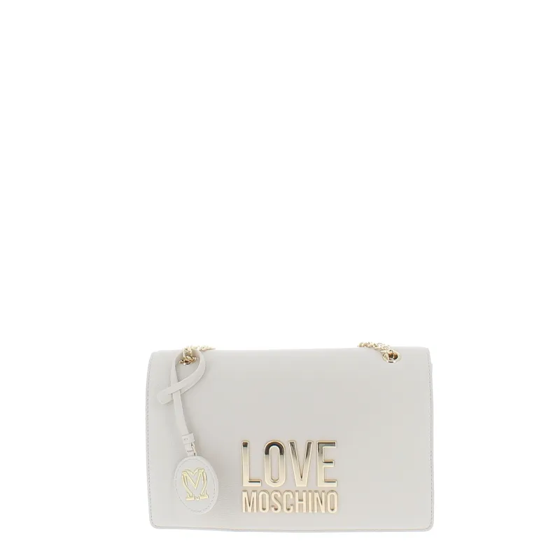 Love Moschino Damen Umhängetasche, Elfenbein