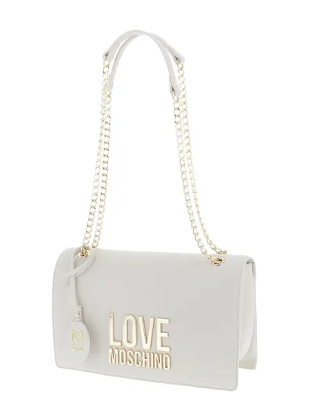 Love Moschino women's cross-body bag, ivory