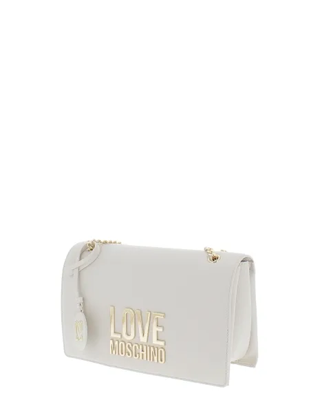 Love Moschino women's cross-body bag, ivory