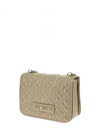 Love Moschino quilted women's bag, gold
