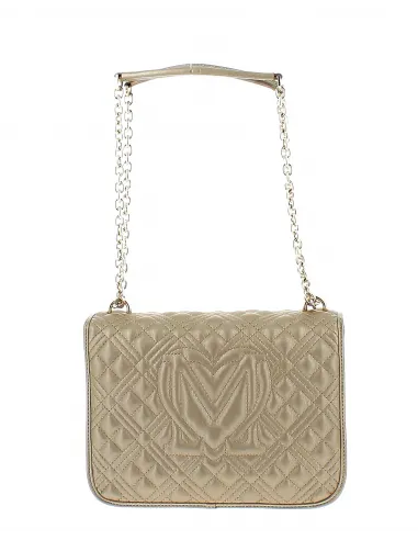Love Moschino quilted women's bag, gold