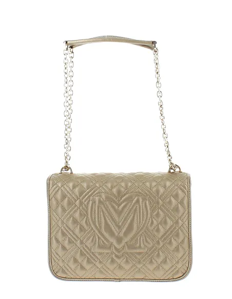 Love Moschino quilted women's bag, gold