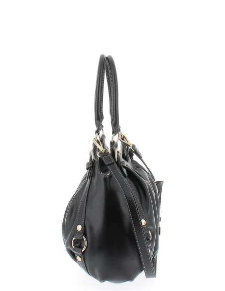 Borsa donna con due manici e chiusura con magnete Love Moschino, nera
