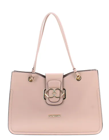 Love Moschino women's shopping bag, nude