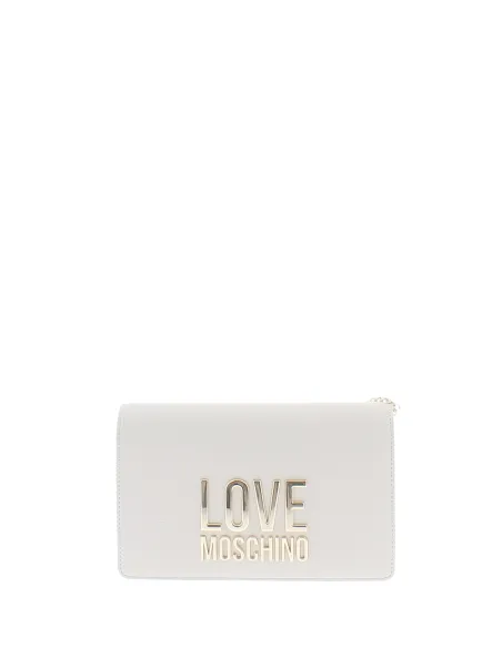 Love Moschino clutch bag, ivory