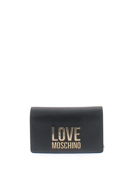 Pochette con catena Love Moschino, nera