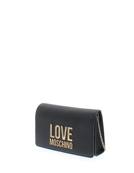 Pochette con catena Love Moschino, nera