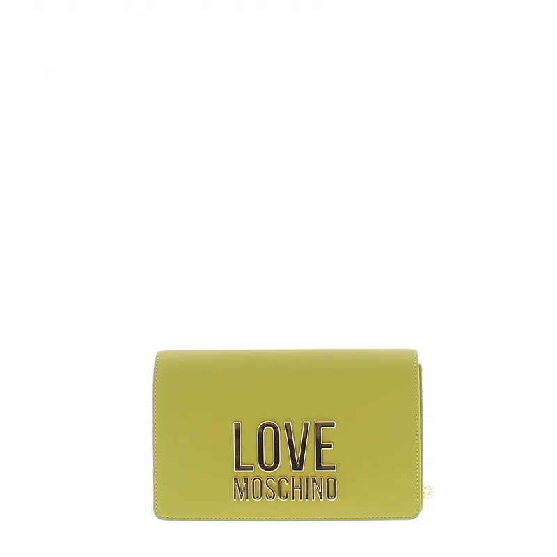 Love Moschino clutch bag, lime