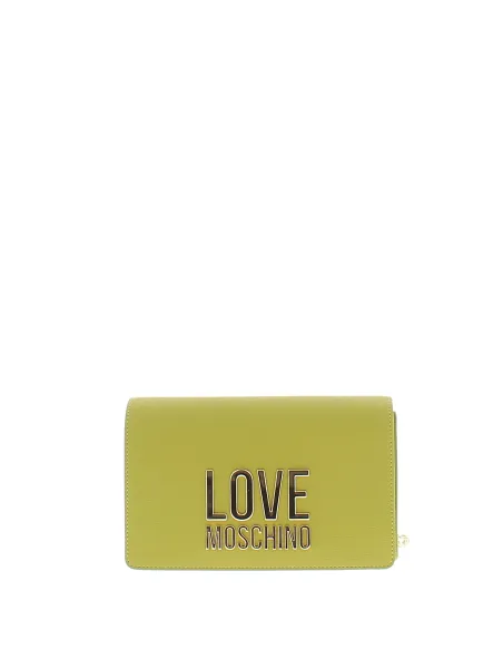 Pochette con catena Love Moschino, lime