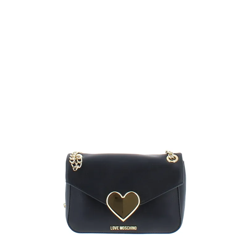 Love Moschino cross-body bag with chain strap, black